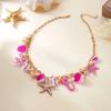 Gold Color Chain Ocean Theme Necklace Shell Women Necklace Seahorse Starfish Pendant  Gift Party