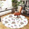 1pc cat ice-cream Round Chair mat Area Rug - Non-Slip, Floor Mat for Office, Bedroom, and Indoor Decor c1118129
