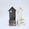 Crafts Wooden Flower Pot House Shaped Personality Flower Arrangement Container Vintage Multi-Function Pen Holder Plant