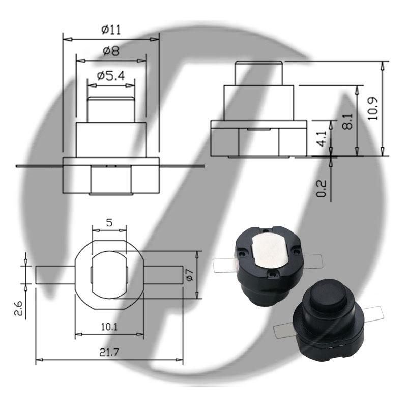 12x12 LED Flashlight Desk Lamp with Self-Locking Power Switch