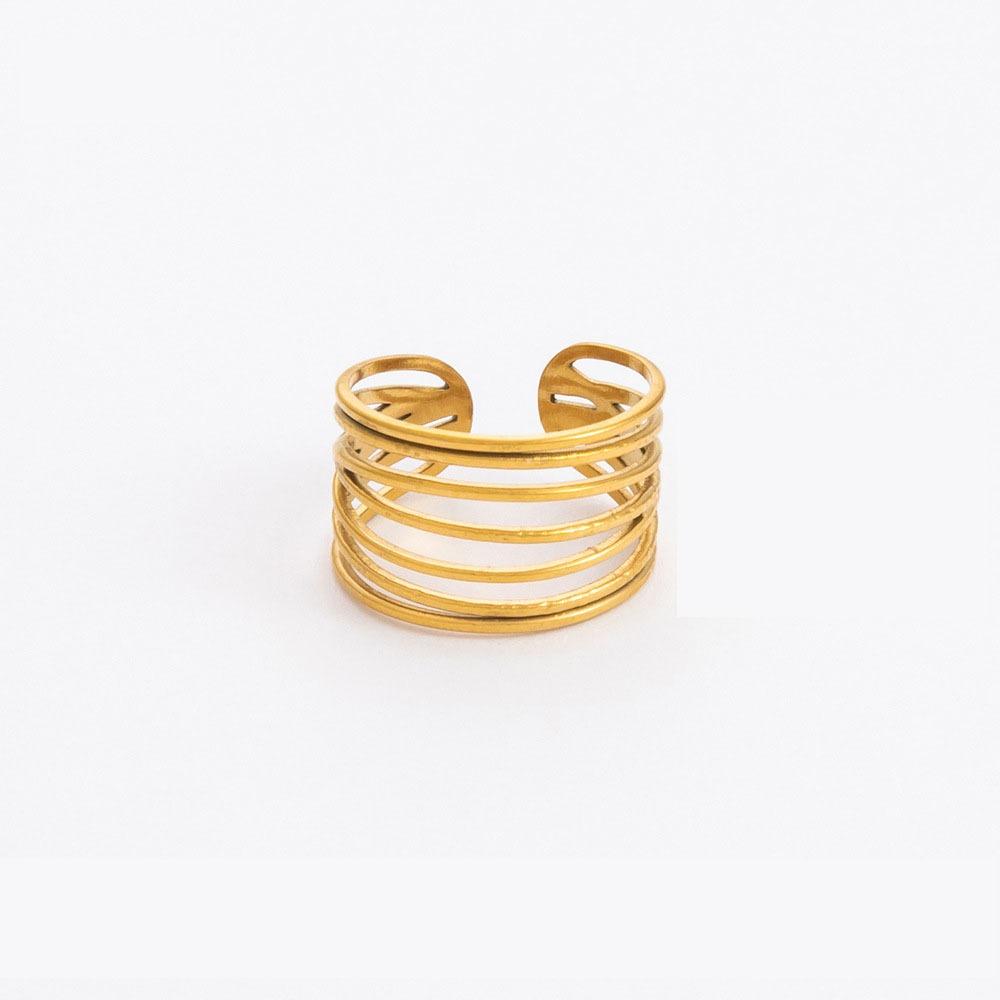 

Adjustable Irregular Ring Open Women s Ring Creative Multi Layered Ring Gift Style 6