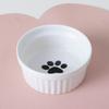 Cartoon Pet Dog Cat Bowl Ceramic Bowl Iron Frame Table Into A Kitten Skid Resistant Double Bowl Small Dog Food Feeder