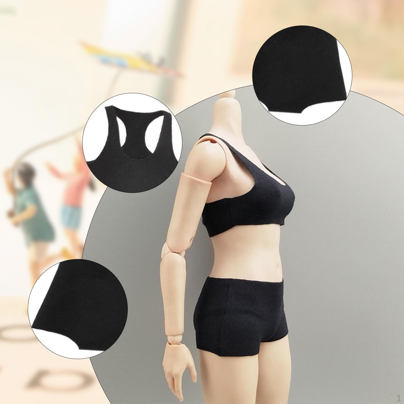 

Одежда масштаба 1/6 для кукол: Спортивный костюм-двойка с жилетом Black