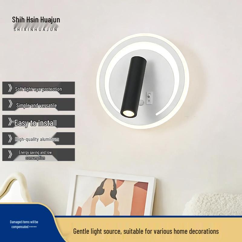 Rotatable LED Wall Lamp for Bedroom, Living Room, and Study