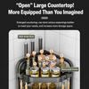 Kitchen Corner Storage Rack No-Drill Countertop Organizer Modern Minimalist Carbon Steel