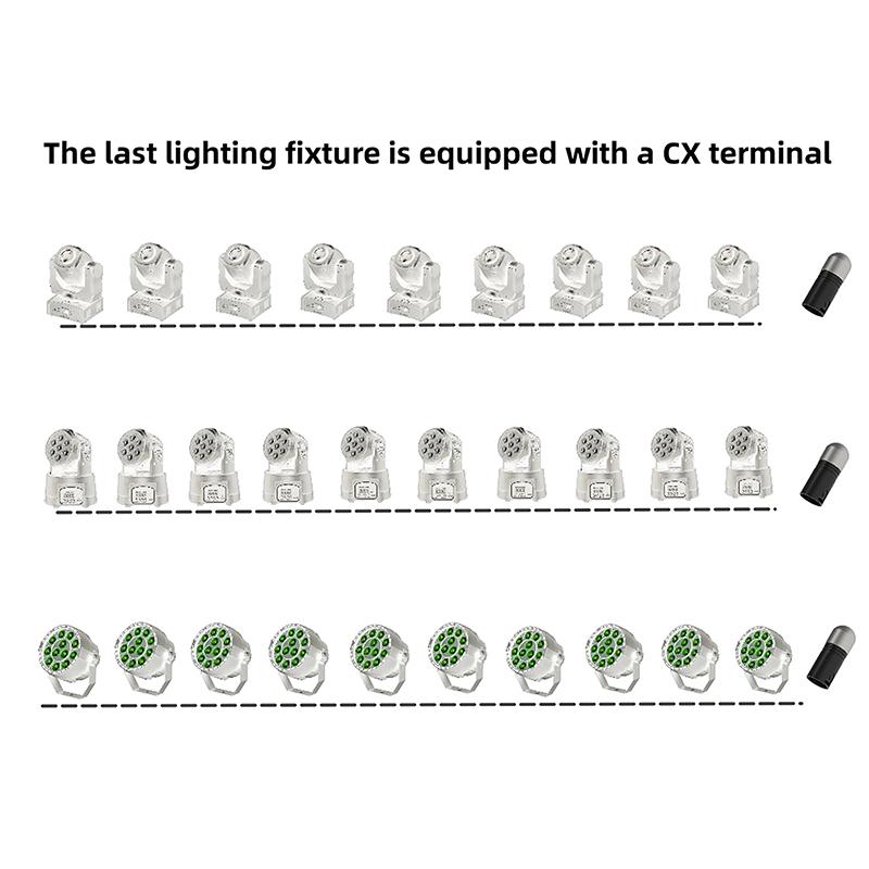 Dmx512 Xlr 3 Pin Dmx 120 Ohm Use 2Pcs Of Ktv Stage Lighting Fixtures