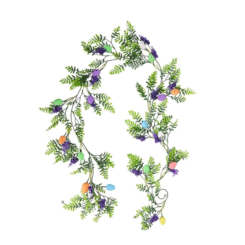 Easter Garland For Mantle,Norfolk Wreath Easter Decorations Easter Egg Wreath Vine Ring Pendant