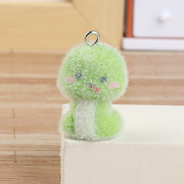 Flocked Zodiac Animal Pals Creative DIY Decoration for Bags Keychains Home Decor Cute Plush Charm Ornament Gift