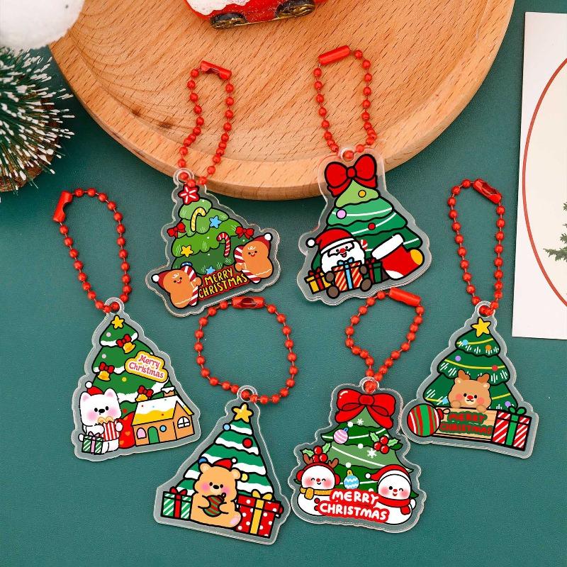 Cartoon Christmas Tree Keychain Pendant, Student Cute Bag Pendant, Christmas Decoration Small Gift