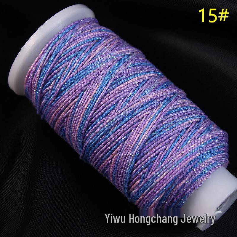 Variegated Hand-Spun Cotton Necklace & Bracelet Rope with Gold Tibetan Starry Sky Gradient