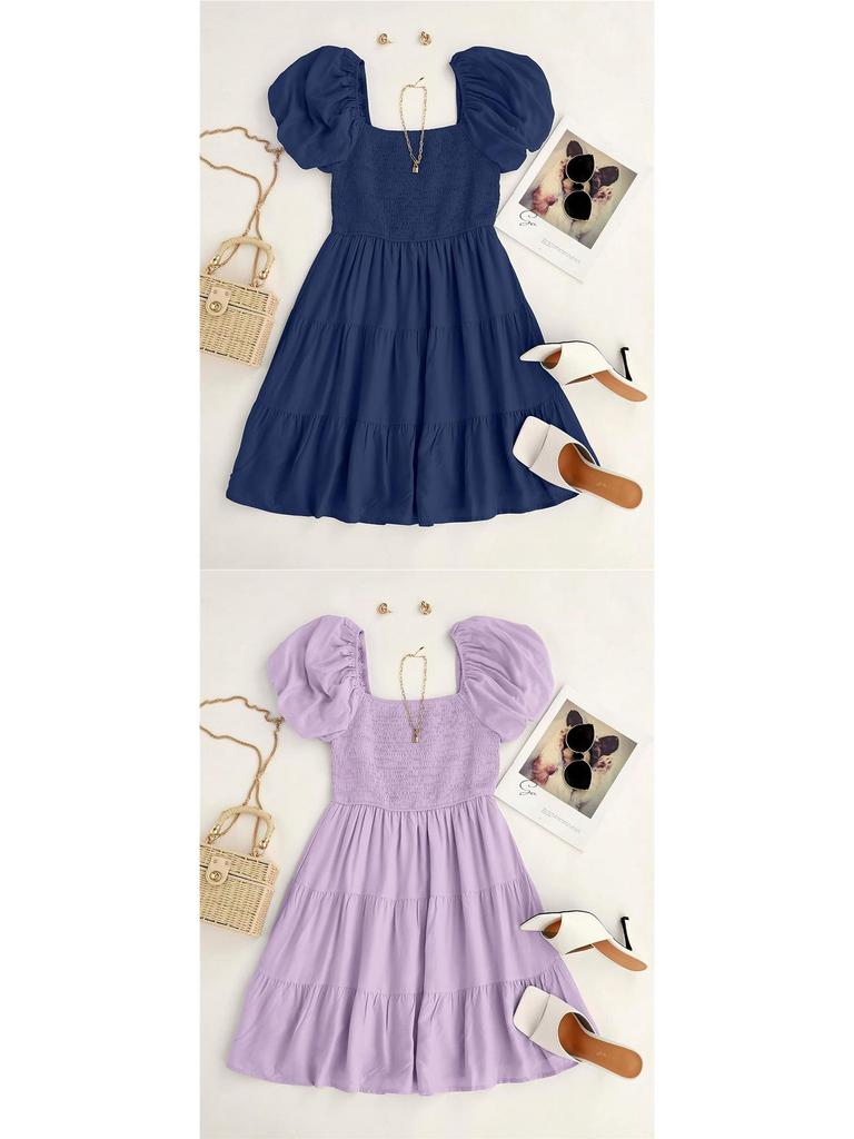 Spring European & American Women's Camisole Dress: Pleated Patchwork A-line with Wide Hem