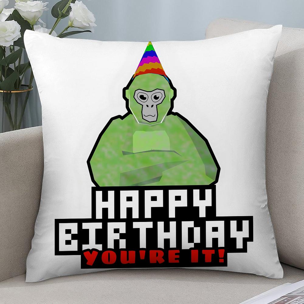 Cool G-Gorilla Tag Pillow Case Short Plush Pillow Covers Sofa Decorative Gift Home Double-sided Printing Cushion Cover