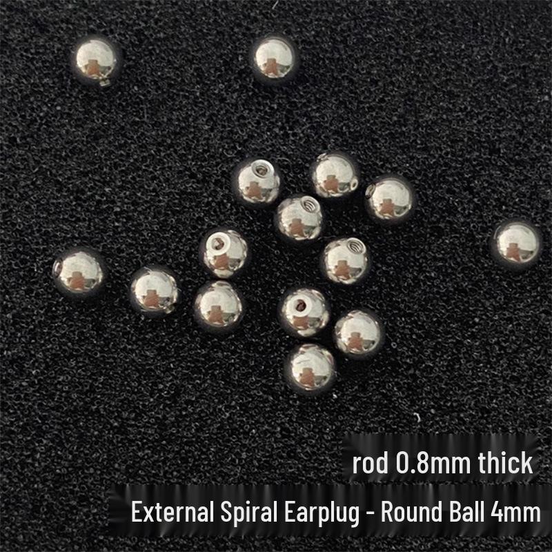 

Earring Accessories: Titanium Steel Needle with Round Ball, Disc, and Transparent Ear Backs