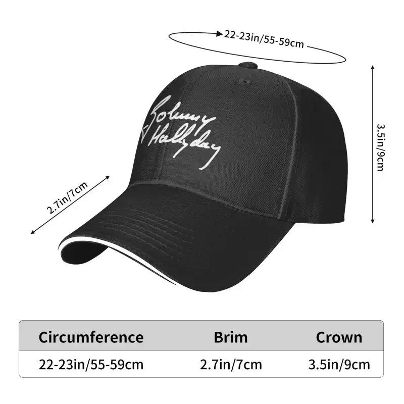 Custom French Rock Legend  Hallyday Baseball Cap for Men Women Breathable Dad Hat Streetwear