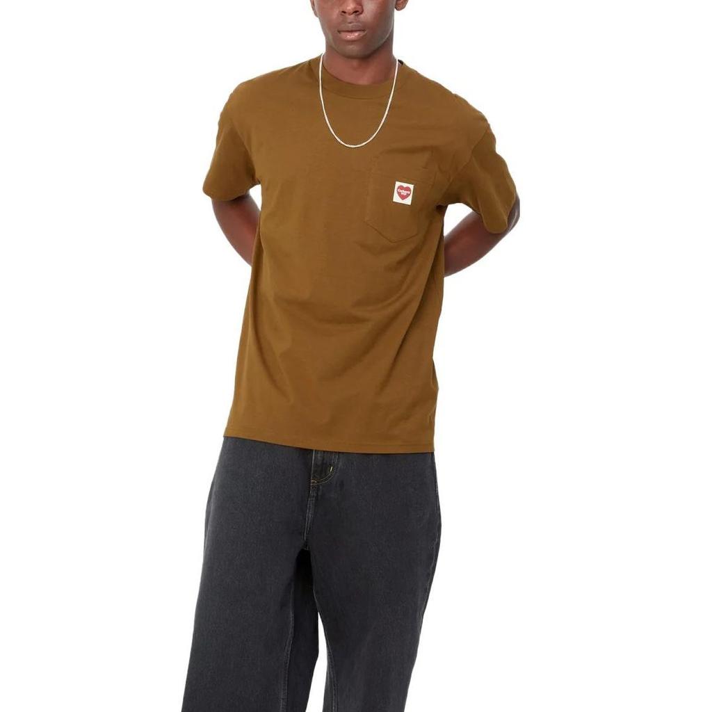 Carhartt WIP Pocket Heart T-Shirt Men T-Shirts Brown I032128-1NF-XX