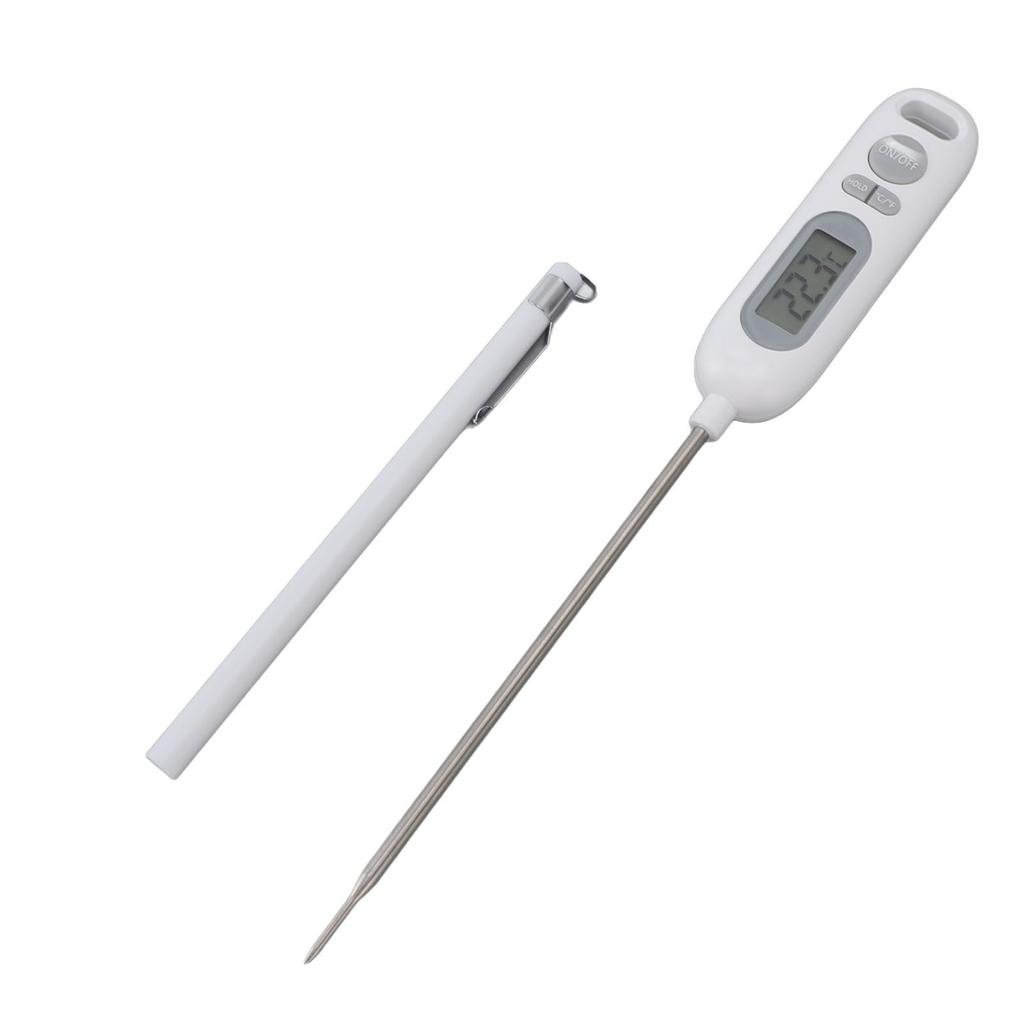 Digital matlagningstermometer Hög noggrannhet Rostfritt stål Termometerprob för Mat Vatten Olja