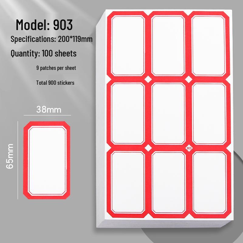 Jumbo Self-Adhesive Rectangular Office Labels - Blank Memo Stickers