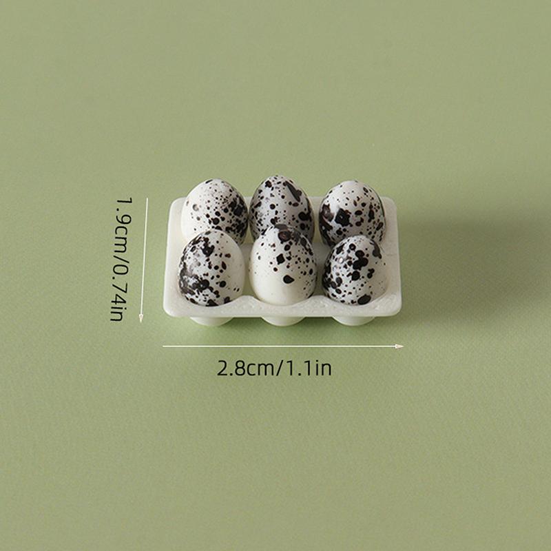 1/12 Miniatur-Eierkarton Eierbox Modell Küche Eier Lebensmittel Dekoration Lebensszene Dekor Zubehör