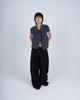 Sio Elastic Waist Stripe Pants [Black]