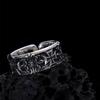 Men's Vintage Cross Open Ring Gothic Punk Style Retro Hip-Hop Punk Adjustable Finger Ring Gift for Friends Lover