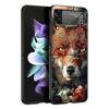 Cute Red Fox dárkové pouzdro na luxusní telefon Samsung GalaxyZ Flip 4 5 Fold Black Hard PC Shell pro Samsung Z Flip 3 Cover Couqe