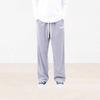 New solid color lace-up sweatpants simple straight men's casual pants corduroy ruffian handsome high-end wide-leg trousers