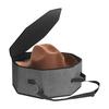 Hat Box with Adjustable Shoulder Strap Zipper Closure Large Capacity Men Women Hat Storage Bag Foldable Portable Hat Organizer