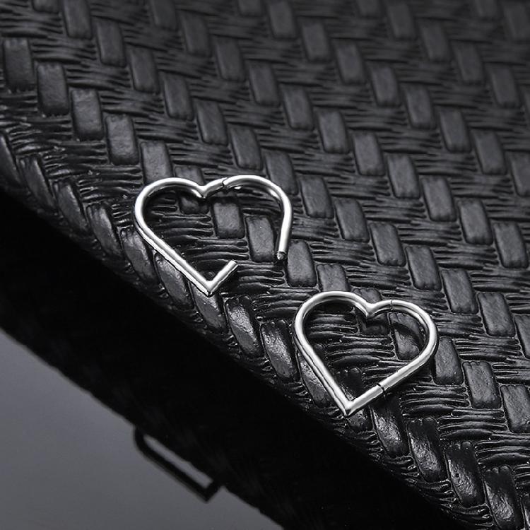 G23 for Titanium Earrings Heart Nose Hoop Ring Nostril Piercing Jewelry Studs