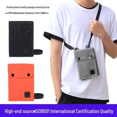Weiqiang Wasserdichter Reise-Dokumenten- & Passhalter, Umhängende Nylon-Tasche für Münzen/Telefon