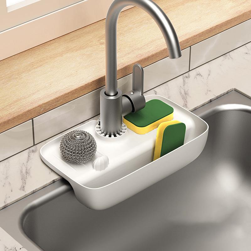 Faucet Splash Proof Drain Rack Sink Drainage Mat Rubber Anti Slip Countertop Pad Kitchen Cloth Sponge Wipe Drain Storage Rack