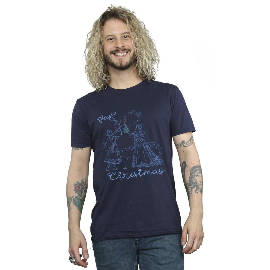 Disney Mens Frozen Magic Christmas T-Shirt