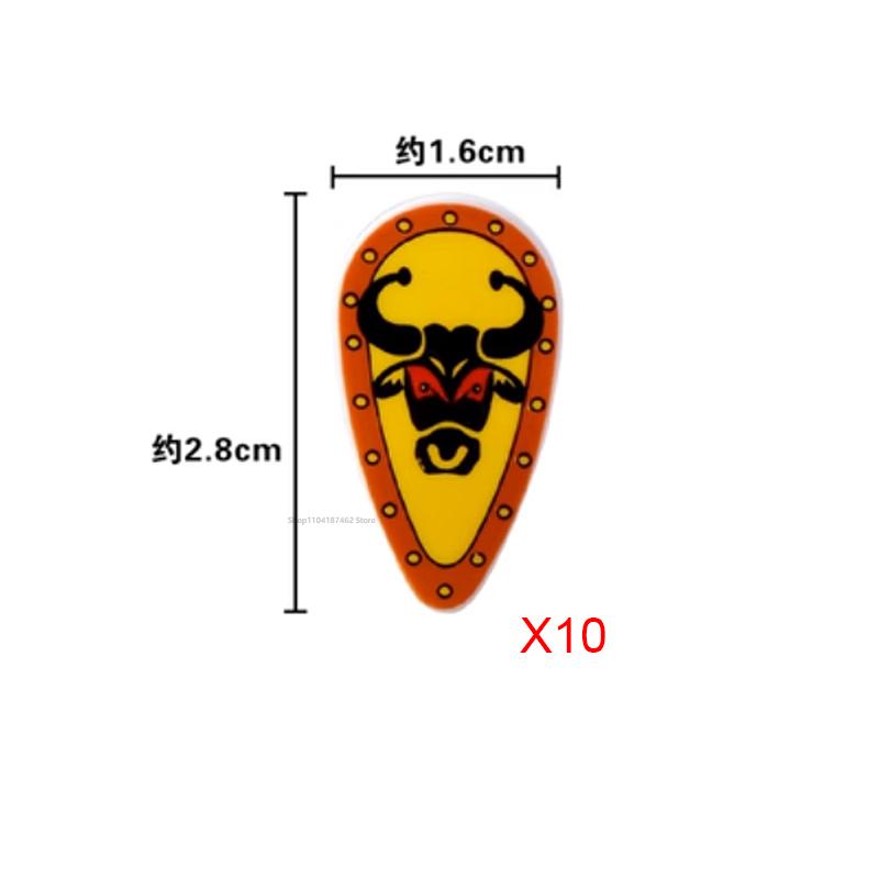 Medieval Roman Knight Legion Building Block Castle Green Dragon Forest Wolf War Horse Dragon Lion Shield Armor Cloak Brick Toys