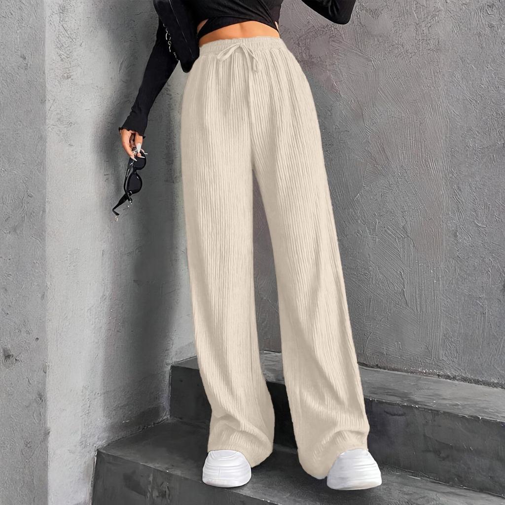 Women's Straight Pants Fashion Casual Pants Nine Point Harlan Pants