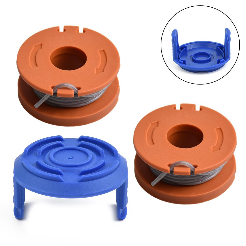 String Trimmer Parts With Spool Cap Trimmer Spool 2.5 Meters Line 2pcs/set For McGregor MET2523 Orange Outdoor Power Equipment