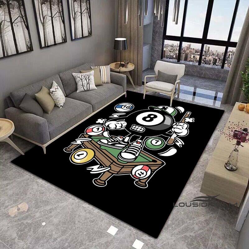 3D Color Black Pool Table Mat Carpet, Billiard Carpet, Ball Sports Carpet, Suitable for Living Room, Floor, Living Room,
