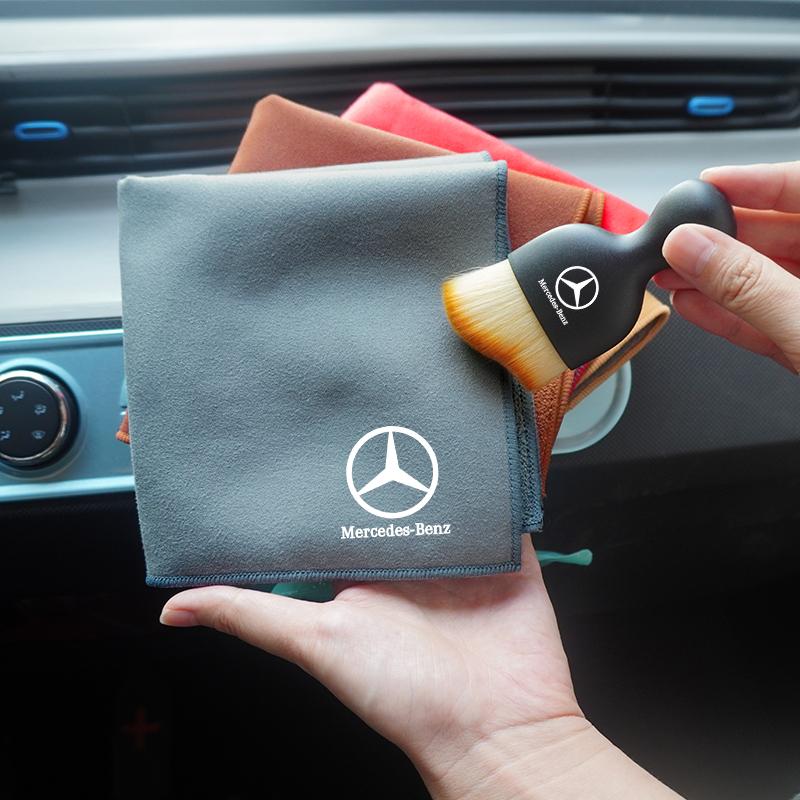 GLC GLB Car Wash Towel Microfiber Cloth Cleaning Brush Tools For Mercedes Benz AMG GLC GLE GLS CLA GLA GLK W204 W205 W210 W212