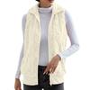 Women S Thick Fleece Sleeveless Vest Jacquard Autumn Winter Casual Top