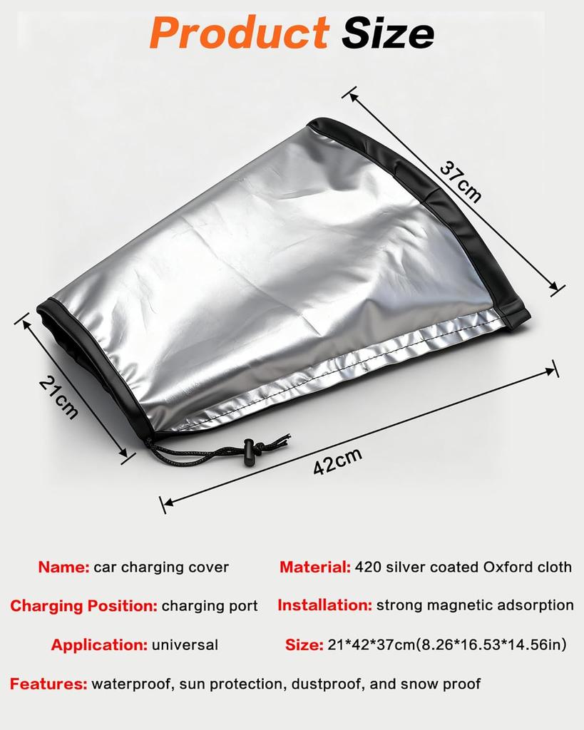 Xiaomi EV Charger Cover, Waterproof Charging Port Cover, Rain Snow Protection, Magnetic Adsorption Universal for Most Electric Cars
