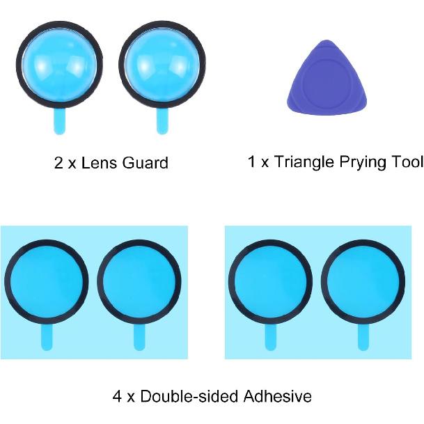 2Pcs Lens Guard PC Protective Cover Kits for Tesla from 2025Cybertruck / 2025 Model Y Juniper / 2025 Model S / 2025 Model 3 Front Bumper Camera