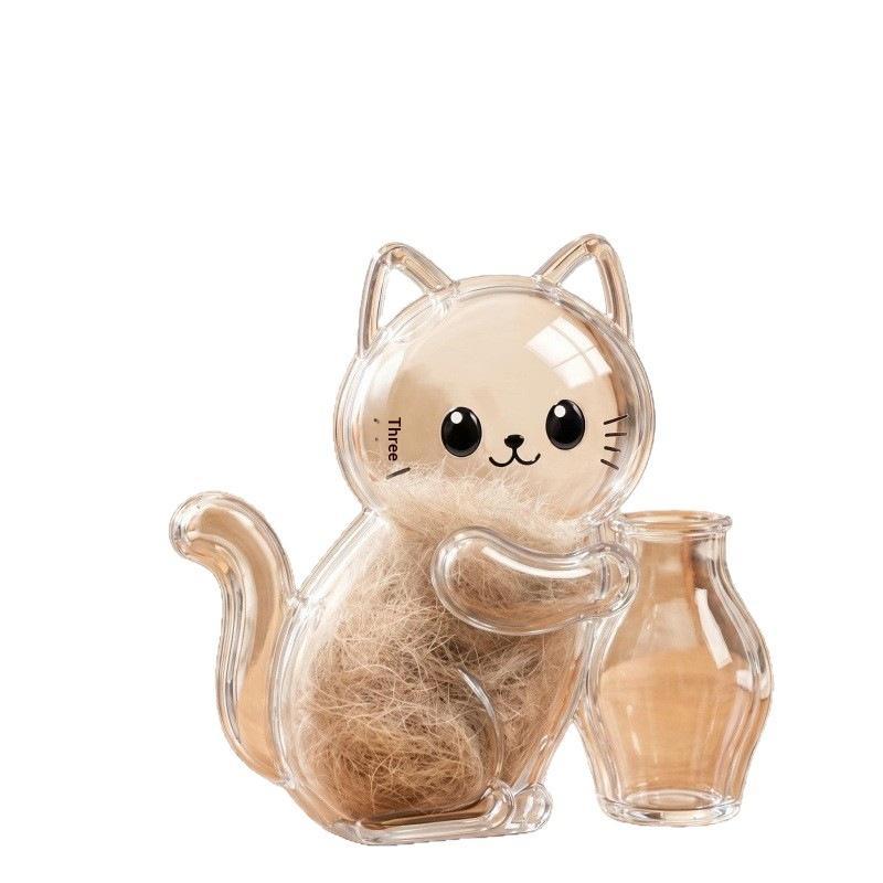 Transparent Cat Hair Storage Refrigerator Pet Fur Keepsake Capsule Diy Souvenirs Cat Whiskers Collector Fridge Magnet