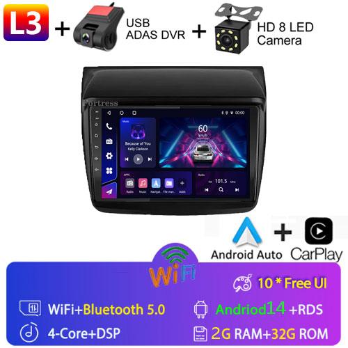 For Mitsubishi Pajero Sport 2 L200 Triton 2008 - 2016 Car Radio 2 Din Android Auto Multimedia Carplay 2din DVD GPS Navigation