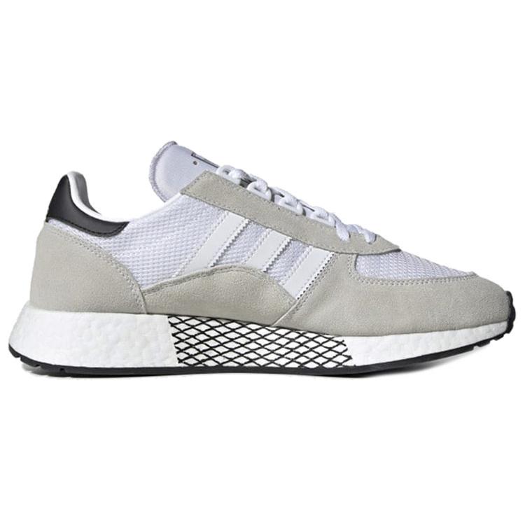 adidas Originals MARATHON TECH Slip Resistant Lightweight Non Slip Lightweight Low Top Casual Shoes Unisex Gray White EE4925