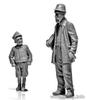 Master Box 1/35 Scale European Civilian Plastic Model Kit (2 Children and 2 Men) MB35067