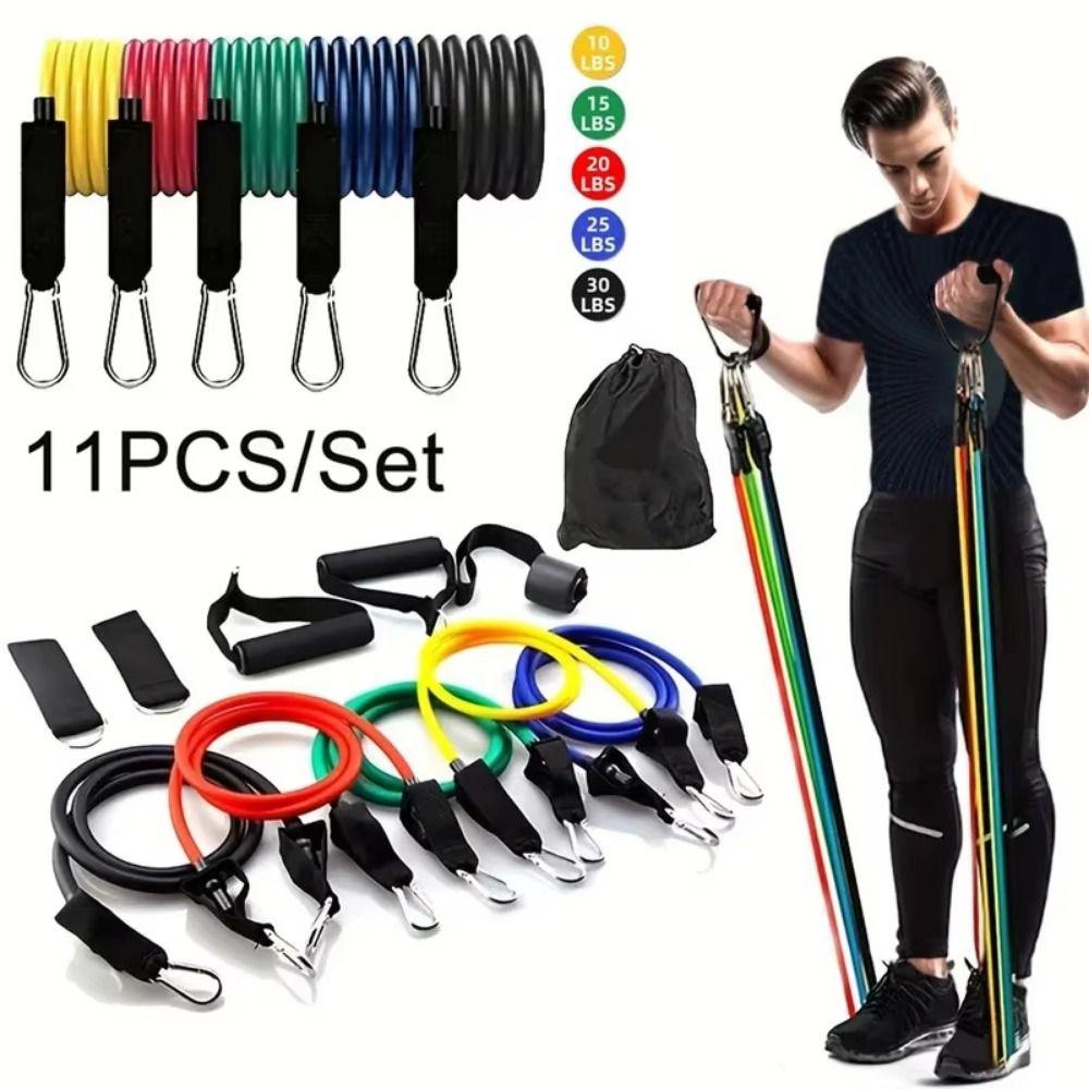 11Pcs/Set Durable Resistance Band Set Anti-Break Elastic Training Band  Fitness Equipment