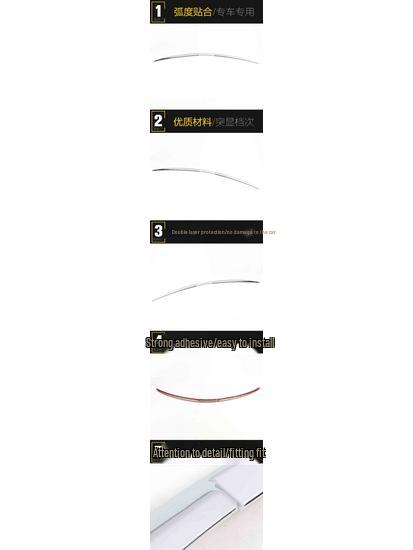 Luxgen U6 Center Grille Trim Decorative Sticker & Bumper Scratch Protector