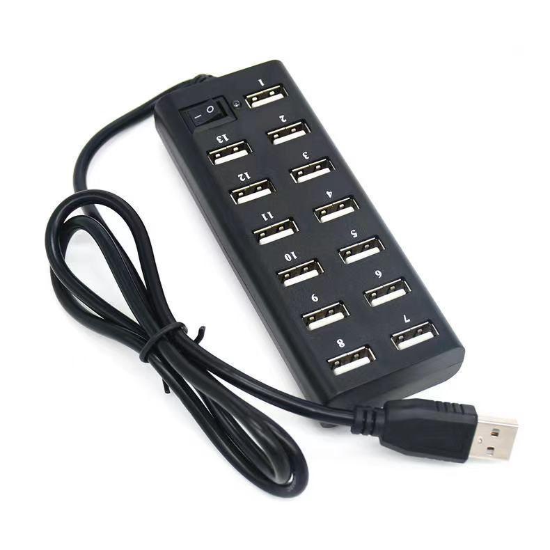 High-Speed 13-Port Multi-Function USB Hub and Power Strip