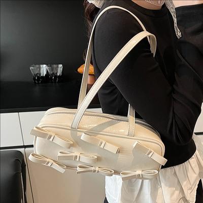 Premium Bow Handbag Bag Women'S Versatile Simple Shoulder Underarm Bag