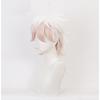 33 cm joc Komaeda Nagito perucă Cosplay Danganronpa bucle scurte rezistente la căldură sintetice Komaeda Nagito peruci pentru costum de petrecere de Halloween