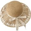 Brim Lace Straw Hat Children Summer Outing Beach Shade Straw Hat Big Brim Sun Hat