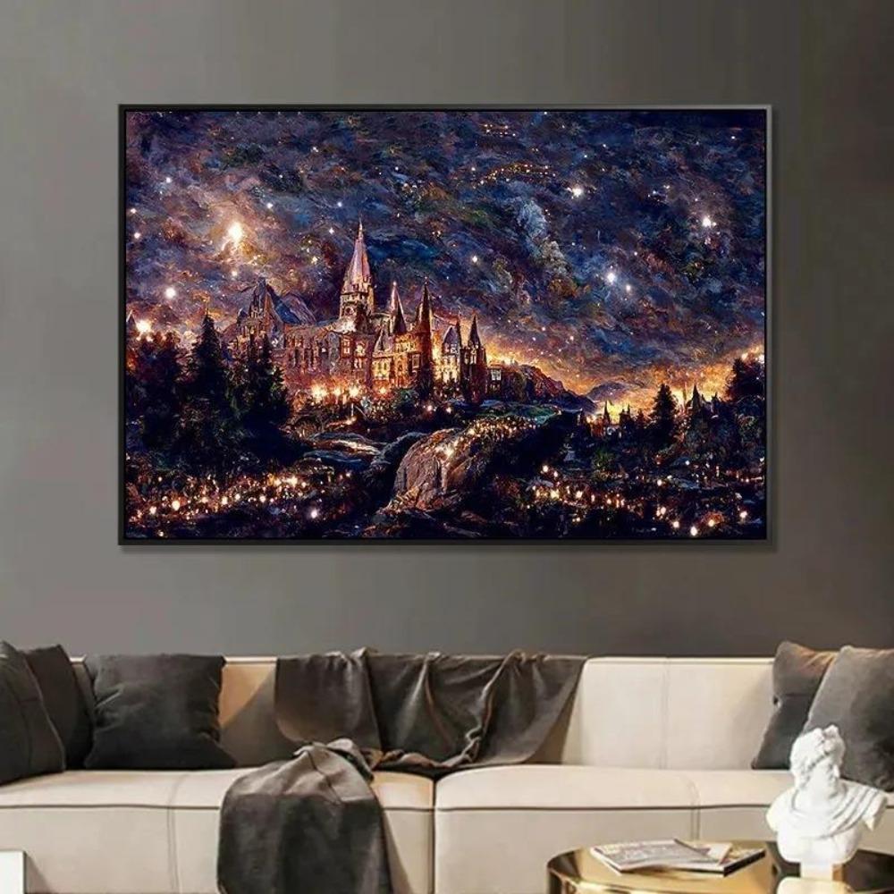 Diamond Painting Handmade DIY Starry Sky Castle Home Decoration Painting Romantic Night Light Luxury